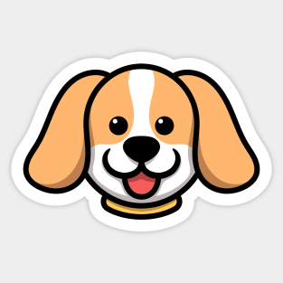 cute dog cartoon Sticker